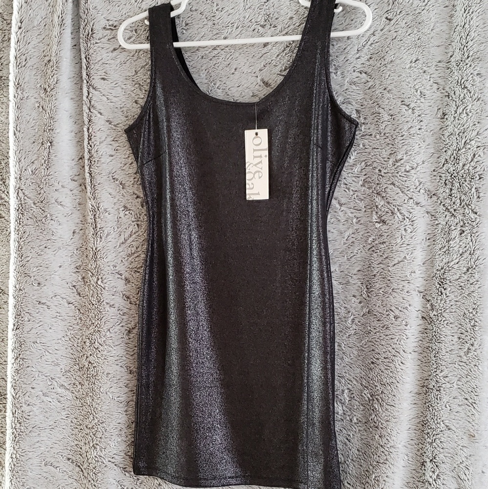Black/ Silver shimmer dress Olive & Oak